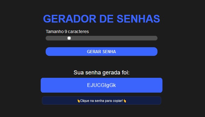 Gerador de Senhas com JS